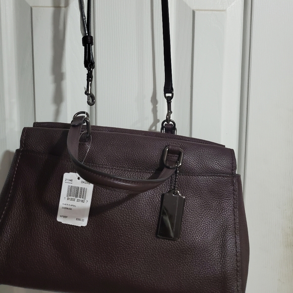 NWTs Beautiful Coach Fulton Satchel~Colorblock Leather~Oxblood~ MSRP:$350 - Picture 2 of 11